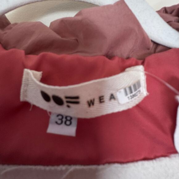 Oof Wear Quilted Puffer Jacket Coat Women’s Size 38 Pink Hooded Full Zip - Picture 11 of 12